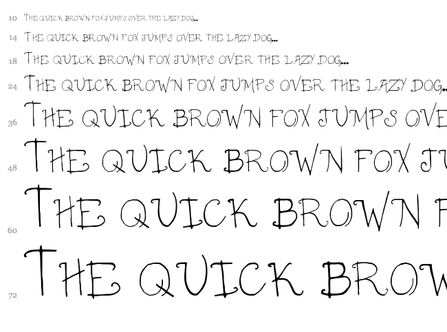 003 Anna Caps font waterfall